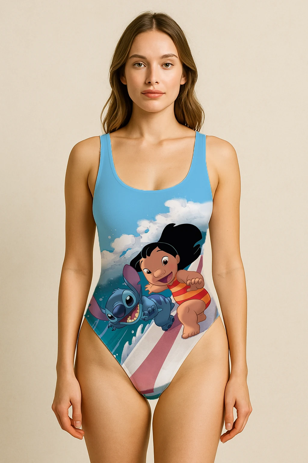 ملابس سباحة نسائية من قطعة واحدة مع تصميم كرتوني لطيف مثالي لقضاء عطلة الصيف على الشاطئ ومتعة حمام السباحة 1 #4