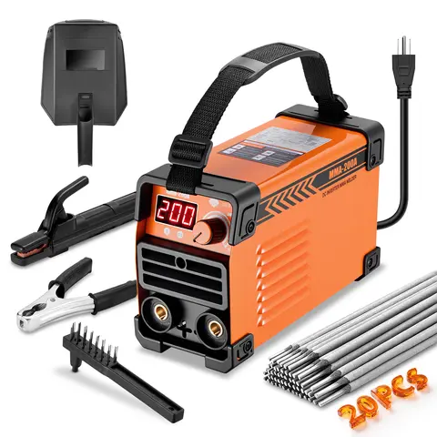 200A 110V ARC Welding Machine Mini Portable IGBT Inverter Welder Kit with 20 Rods,Hot Start, Anti-Stick, Arc Force, for 1/16-1/8" Rod