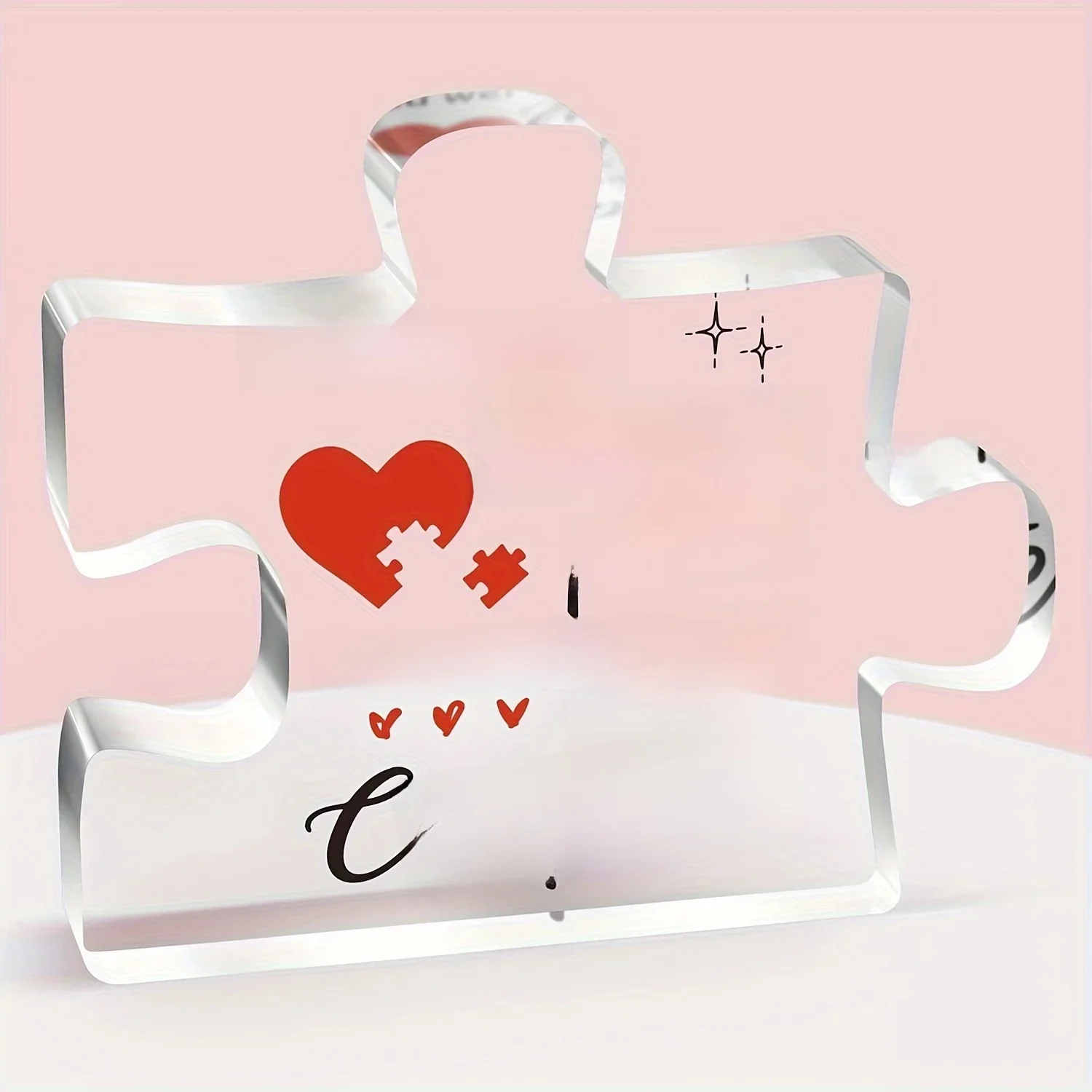 1 pièce, cadeaux de couple, plaque acrylique en forme de puzzle, cadeaux d'anniversaire pour elle, cadeaux pour lui, cadeaux pour lui, cadeaux pour petit ami