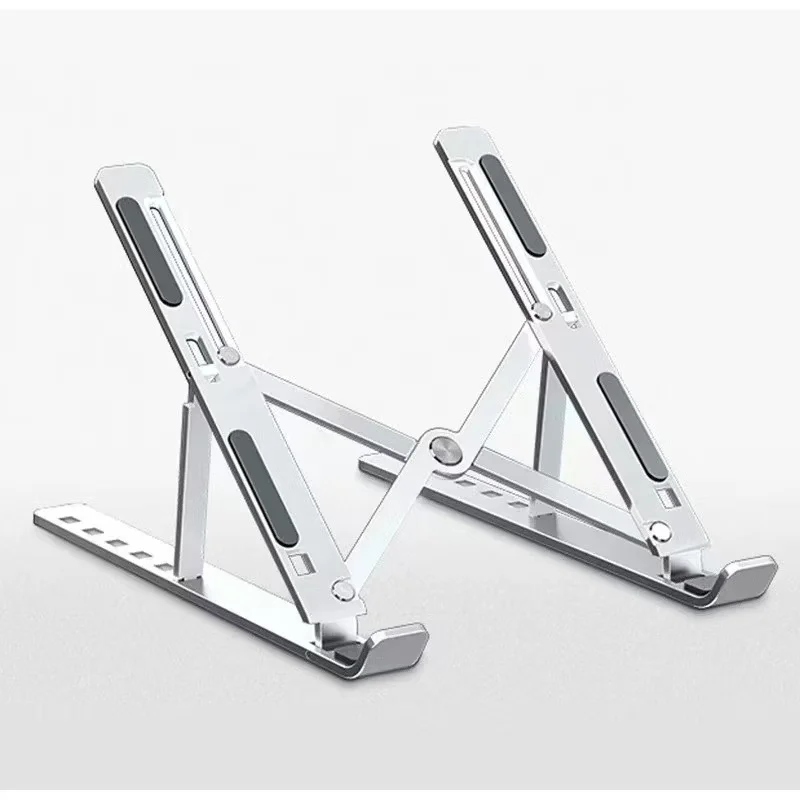 Suporte Para Notebook Base Dobrável de Alumínio Ergonômico Ajustável Fino Portátil