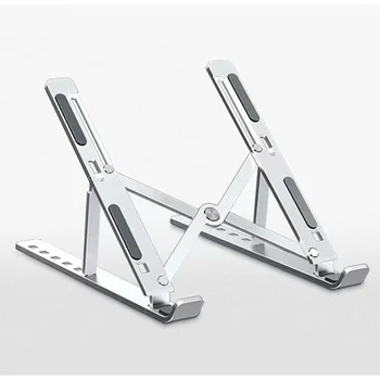 Suporte Para Notebook Base Dobrável de Alumínio Ergonômico Ajustável Fino Portátil