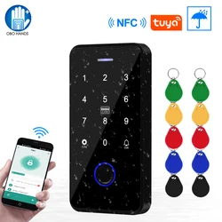 Waterproof NFC Bluetooth Tuya APP Access Control Keyboard Remote RFID Touch Fingerprint Access Keypad System Door Lock Opener