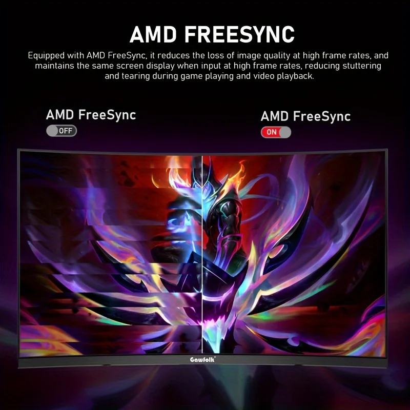 Gawfolk Novo evento de abertura de loja Monitor de jogos de 27 polegadas, monitor de computador 180 Hz, monitor de PC FHD 1080P,