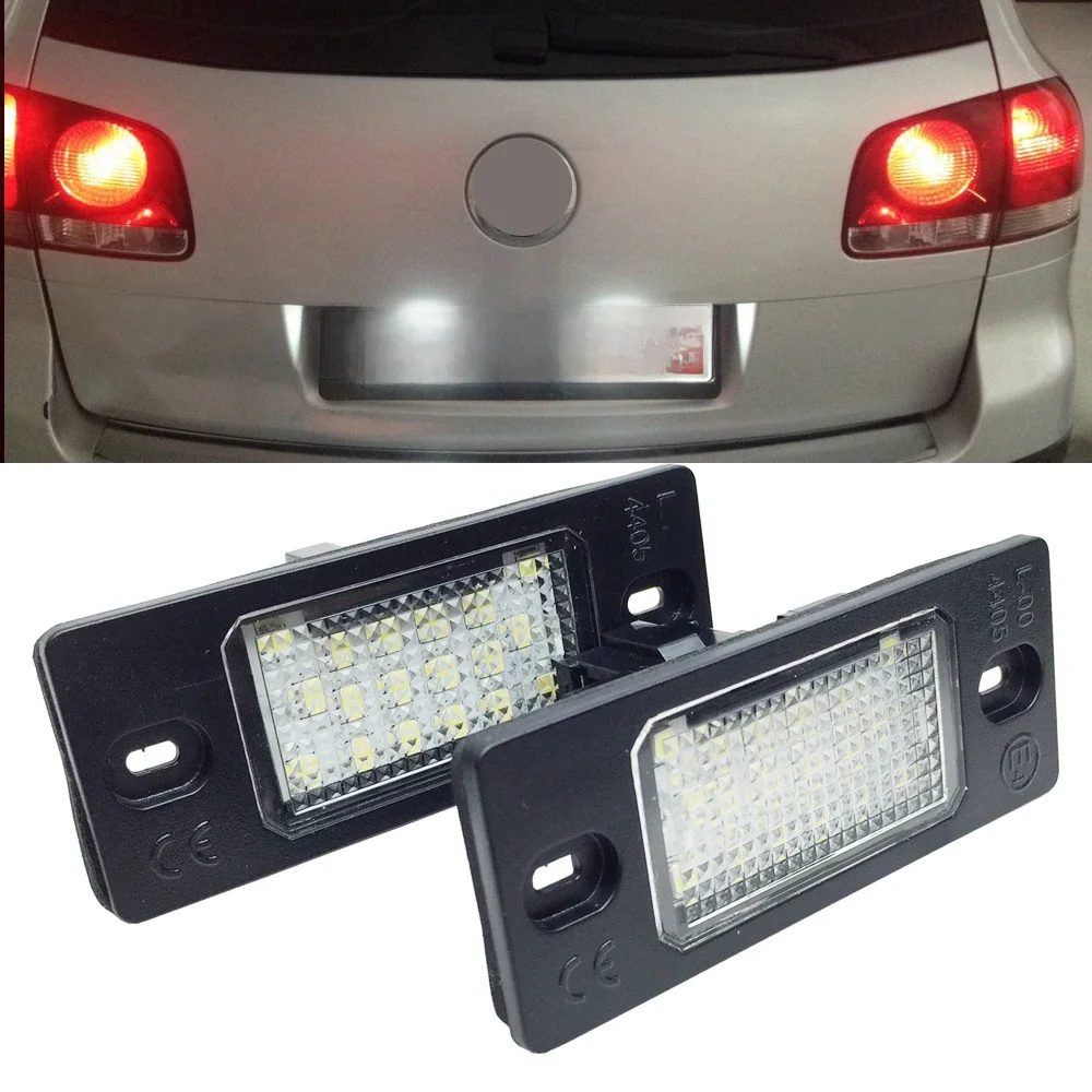 2 sztuk dla VW Tiguan 09-12 Golf 5 Touareg MK1 Passat B5.5 Porsche Cayenne 955 957 02-10 LED światło do tablicy rejestracyjnej lampy tylne — zdjęcie 2