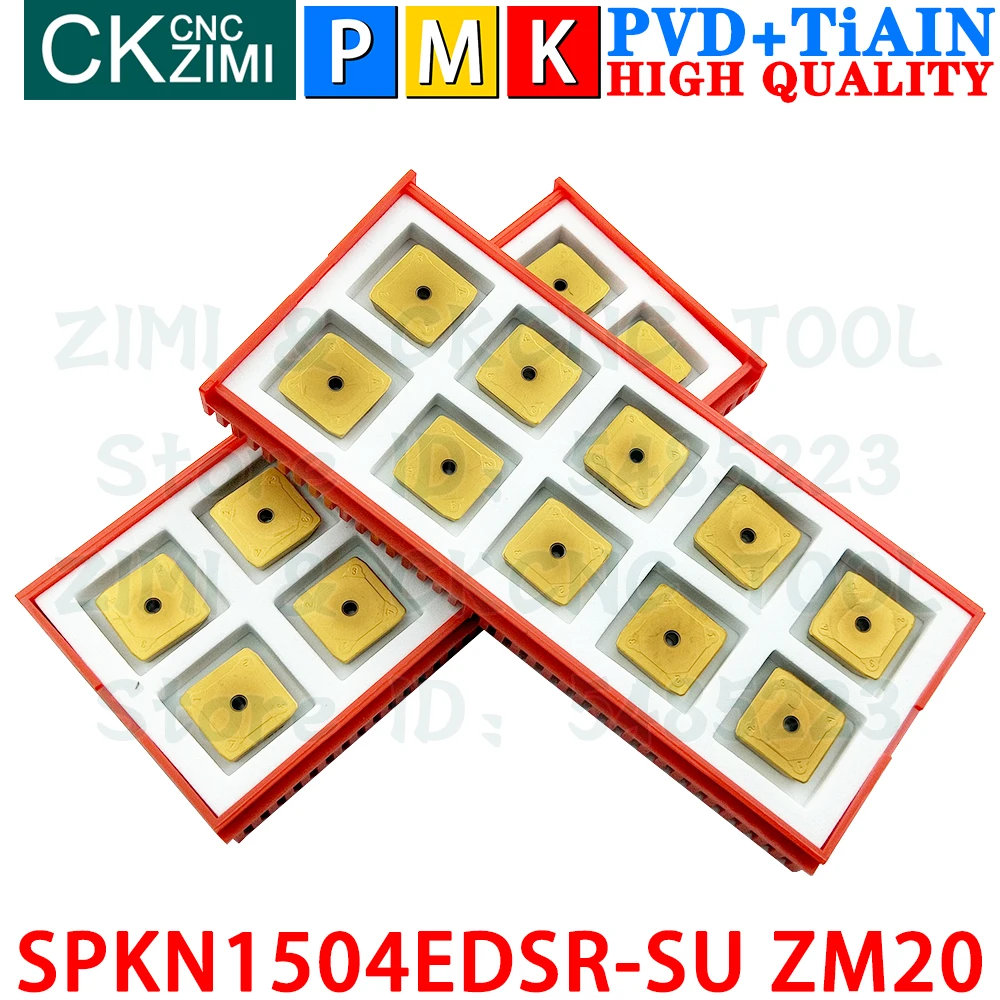 10 pezzi SPKN1504EDSR-SU ZM20 SPKN 1504 EDSR SU ZM20 Inserti in carburo Utensili per inserti di fresatura Fresatrice SPKN1504 SPKN SEKN CNC per metalli Utensili per inserti per spianatura indicizzabili