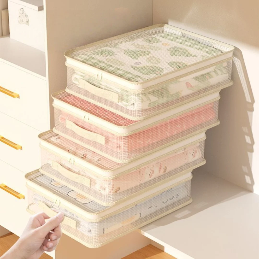 

1PC Four piece storage bag for household bed sheets, duvet covers, extra thick organizing bag