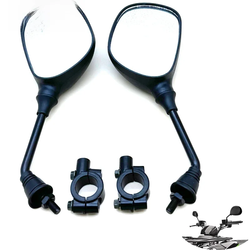 AliExpress HLMORTO 1 Pair Universal 22mm Rearview Mirror Side Convex Mirror For Honda Kawasaki Suzuki Yamaha KTM ATV Dirt Bike 8mm