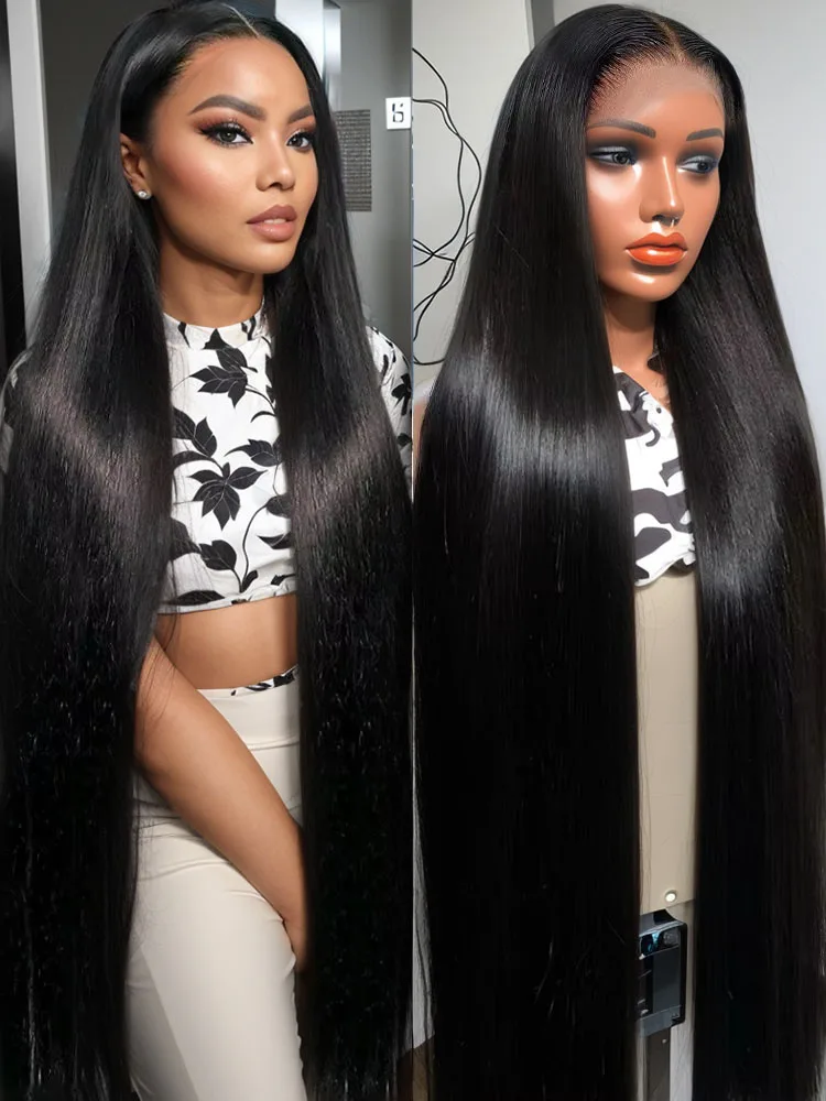

250 Density Bone Straight 13x7 Lace Front Wigs Human Hair Black Wig Brazilian Transparent 14x4 Lace Frontal Wig For Women Remy