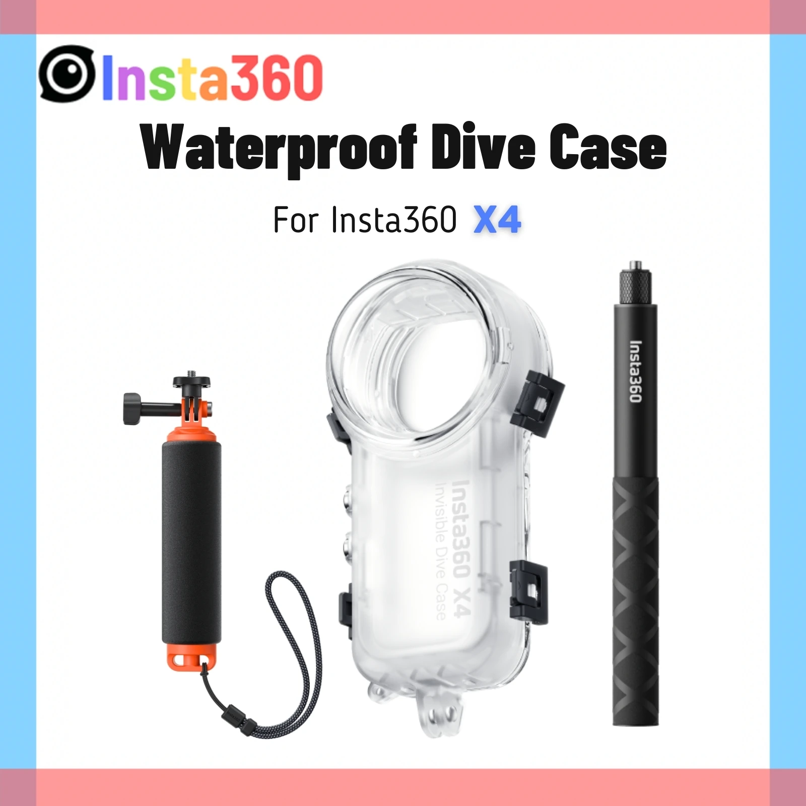 Чехол для дайвинга Insta360 X4, водонепроницаемый корпус, корпус для дайвинга, шестерни для Insta360 X4, оригинальные аксессуары Чехол для дайвинга Insta360 X4, водонепроницаемый корпус, корпус для дайвинга, шестерни для Insta360 X4, оригинальные аксессуары