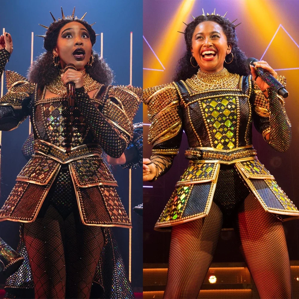 Zes De Muzikale Catherine Van Aragon Cosplay Kostuum Vrouwen Podium Performance Outfits Vrouwen Halloween Party Outfit Muzikale Custom - afbeelding 2