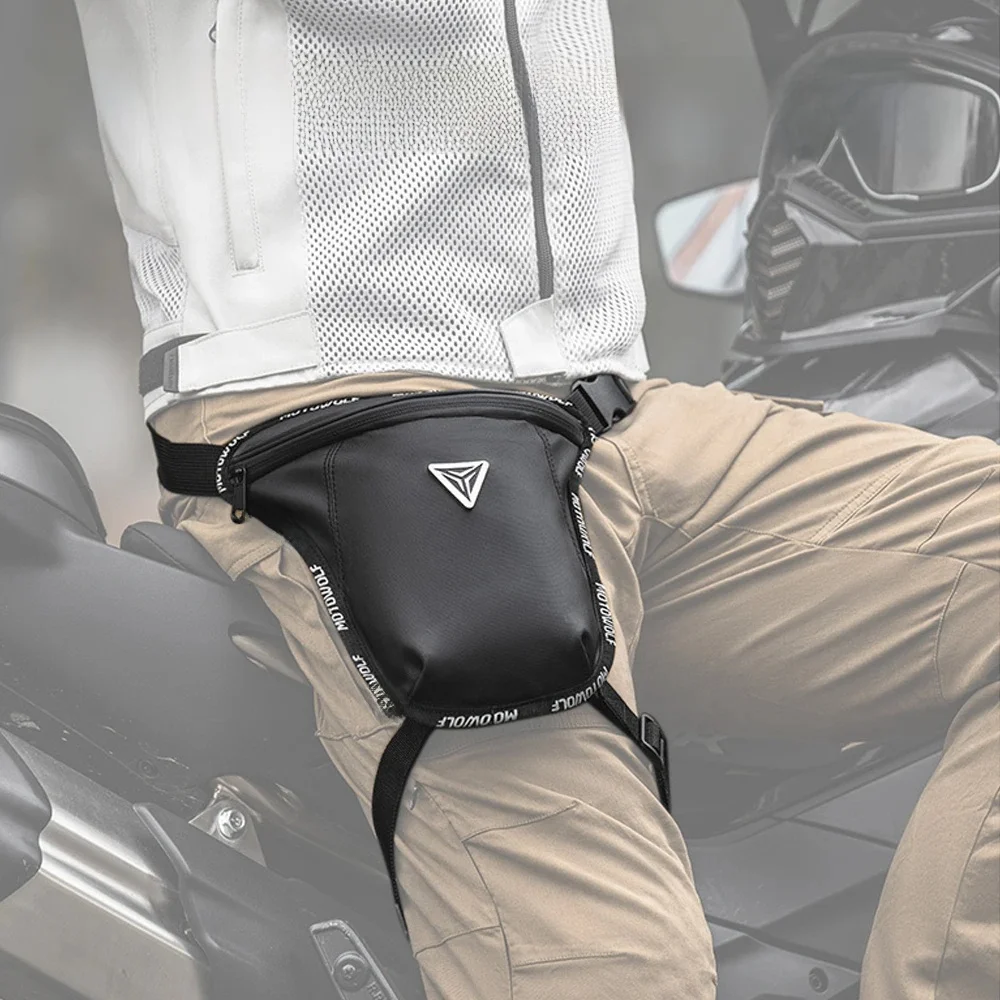 AliExpress Maroen Motorcycle Waist Leg Bag Waterproof Bike Waist Leg Pouch Lightweight Casual Riding Thigh Bag Outdoor Sport Men Waist Pack Black