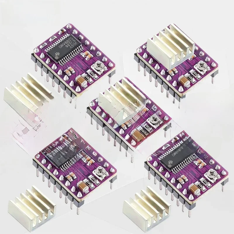 5-10 sztuk części drukarki 3D StepStick A4988 DRV8825 sterownik silnika krokowego z radiatorem Carrier Reprap RAMPS 1.4 — zdjęcie produktu 7