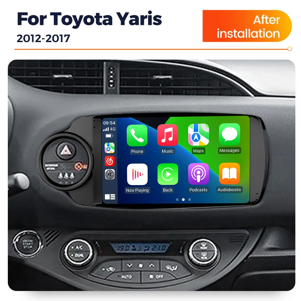 MEKEDE Carplay WIFI Stereo Android System For Toyota Yaris 2012 2013 2014 2015 2016 2017 Car Multimedia Radio GPS Navigation