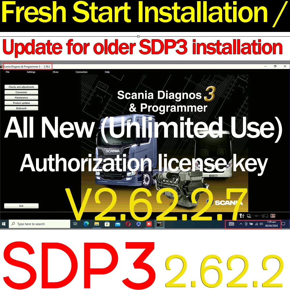 SDP3 2.62.7 Update New VCI3 Full Chip VCi3 for Scania Heavy Duty Truck Buses Engine Diagnostic Programmer Work More PC Unlimited