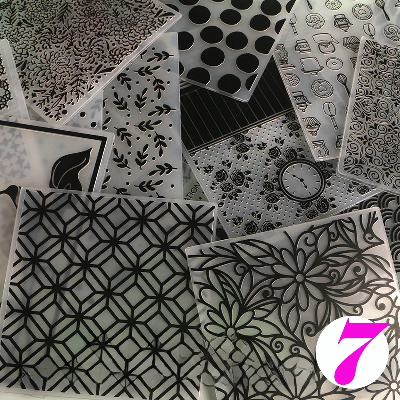 DUOFEN Crafts plastikowa teczka do wytłaczania kolekcja 7 papierowa wytłaczana forma kwiatowa Boże Narodzenie Urodziny ojcowie dzień matki ślub — zdjęcie 2
