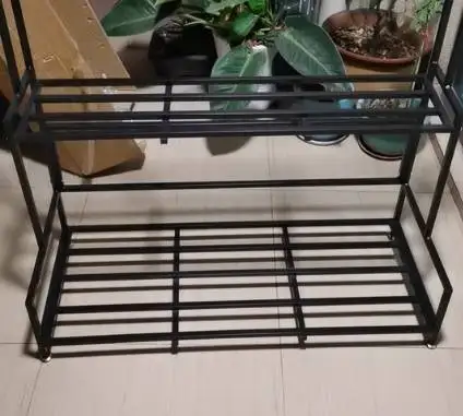 Tiered Display Plant Rack Shelf Universal Outdoor Metal Square Plant Rack Shelf Luxury Black Plantenrek Balcony Furniture photo review