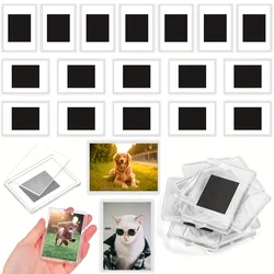 12/20/40Pcs Blank Photo Frame, Insert Fridge Magnets, Mini Magnetic Refrigerator Photo Picture Frames, 2x3.03 In