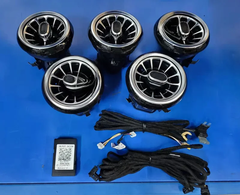 Otwory wentylacyjne dla Benz W176 W117 W156 W177 W118 W247 H247 W222 W213 W205 X253 W447 W464 Led Outlet APP Turbine Nozzle Ambient Light — zdjęcie 2