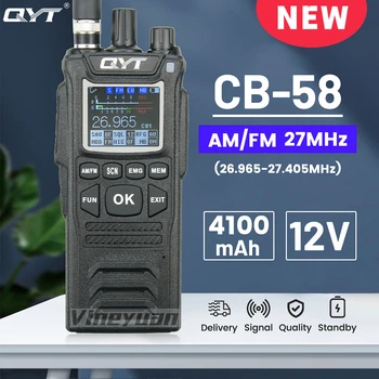Originale QYT CB Radio 27 MHz QYT CB-58 26.965-27.405 MHz FM AM Modalità Citizen Band Radio CB58 4 W Walkie Talkie portatile con 4000 mAh