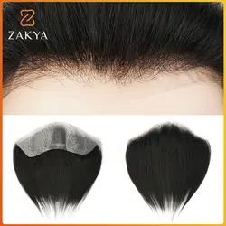 Front Men Toupee Man Wig Natural Hairline 100% Human Hair Frontal Male Wig Full Skin Hair Pieces Hairpiece Free Shipping Zakya