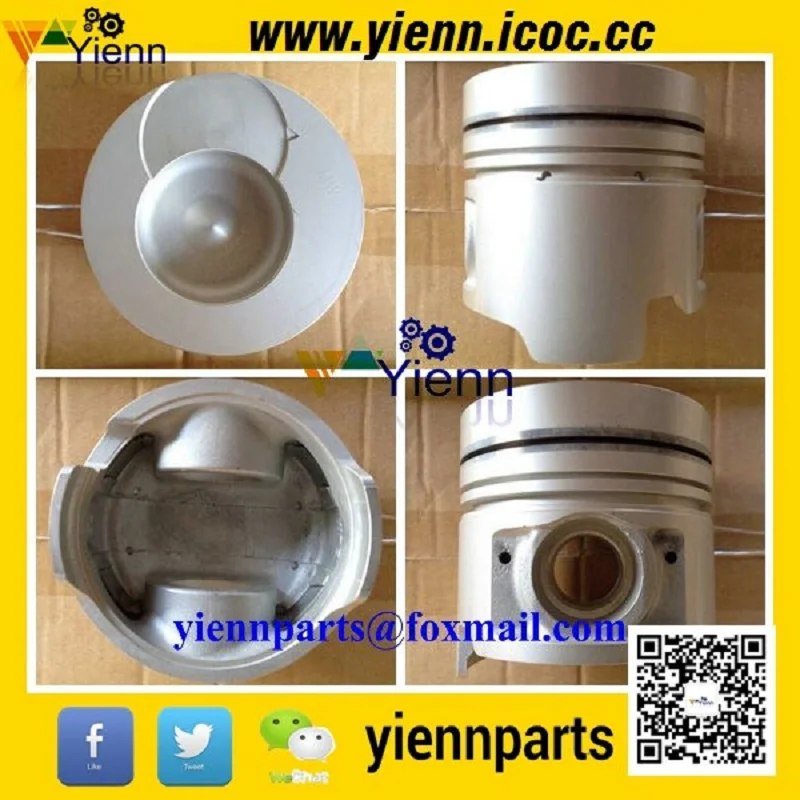 

For Nissan FD33 FD33T Piston 12011-T9313 12011-T9300 With Pin And Clips For HITAICHI EX60SR Excavator FD33 Diesel Engine Parts