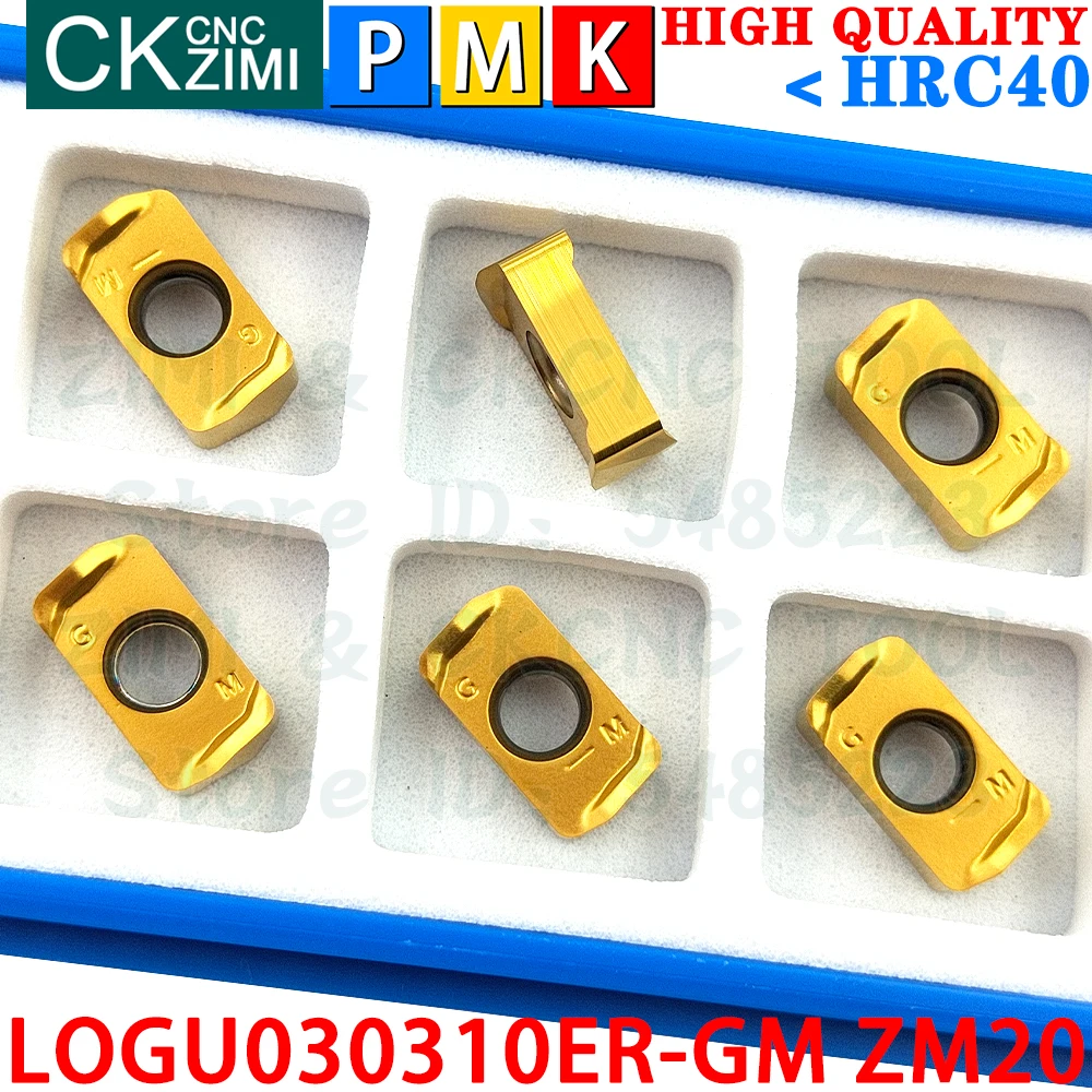 LOGU030310ER-GM ZM20 LOGU 030310 ER GM LOGU030310 ER GM inserti in metallo duro inserto di fresatura ad alimentazione rapida tornio per metallo CNC fresatrice per LNMU03R