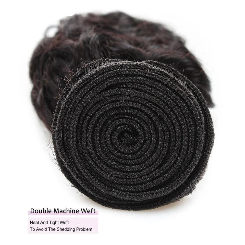 موجة عميقة 1 3 حزم قسط موجة عميقة حزم الشعر البشري 100% حزمة الشعر البشري وصلات شعر طبيعي أسود للنساء