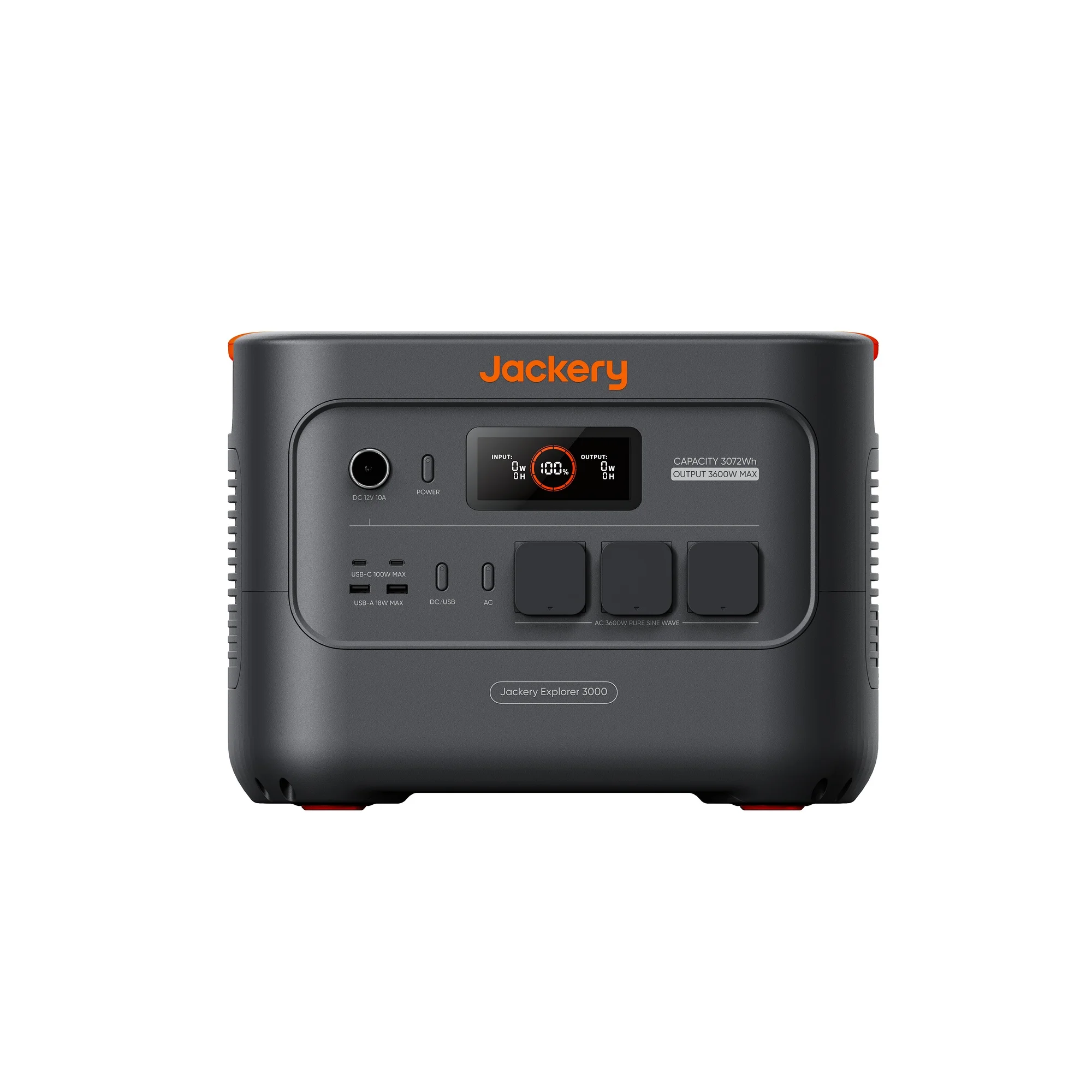 Jackery E3000 V2 Tragbare Powerstation 3072Wh 3600W, LFP Solar Generator, 2×USB-C PD100W, DC8020 Autoladekabel, Notstromversorgung für Camping Wohnmobil Haushalt