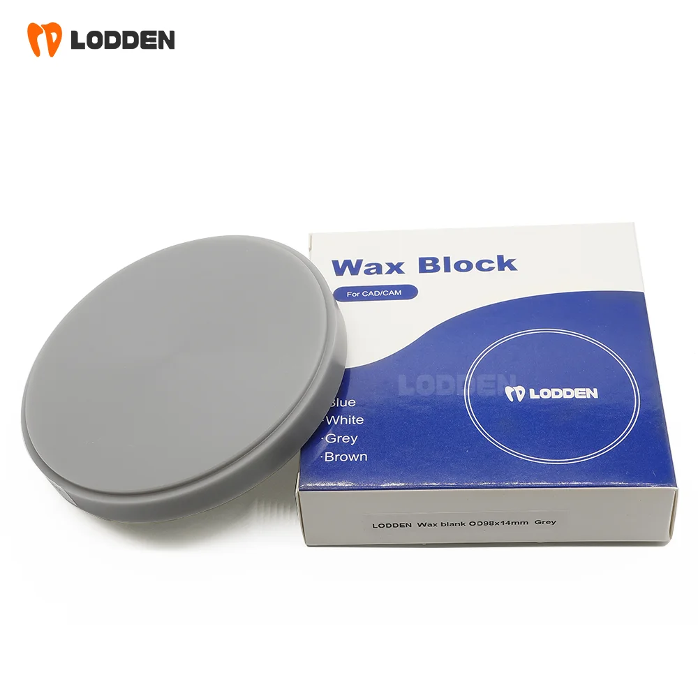 LODDEN 5pcs Wax Disc Dental Lab Carving Blocks 98mm x (10mm-30mm) for CAD CAM Denture Materials