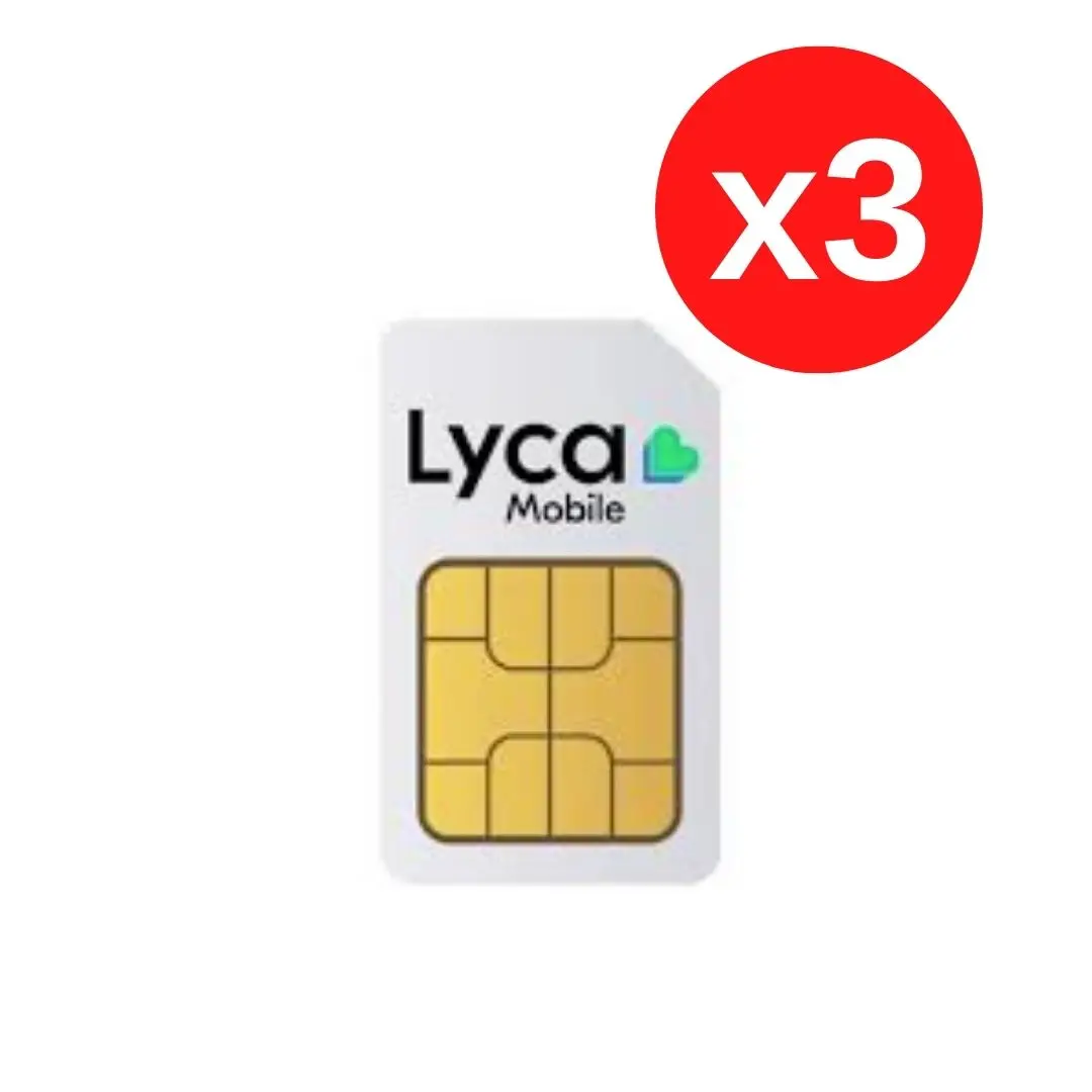 

Lyca Sim Cards X 3 Pieces England Sim Lyca UK SIM Card United Kingdom Simcards