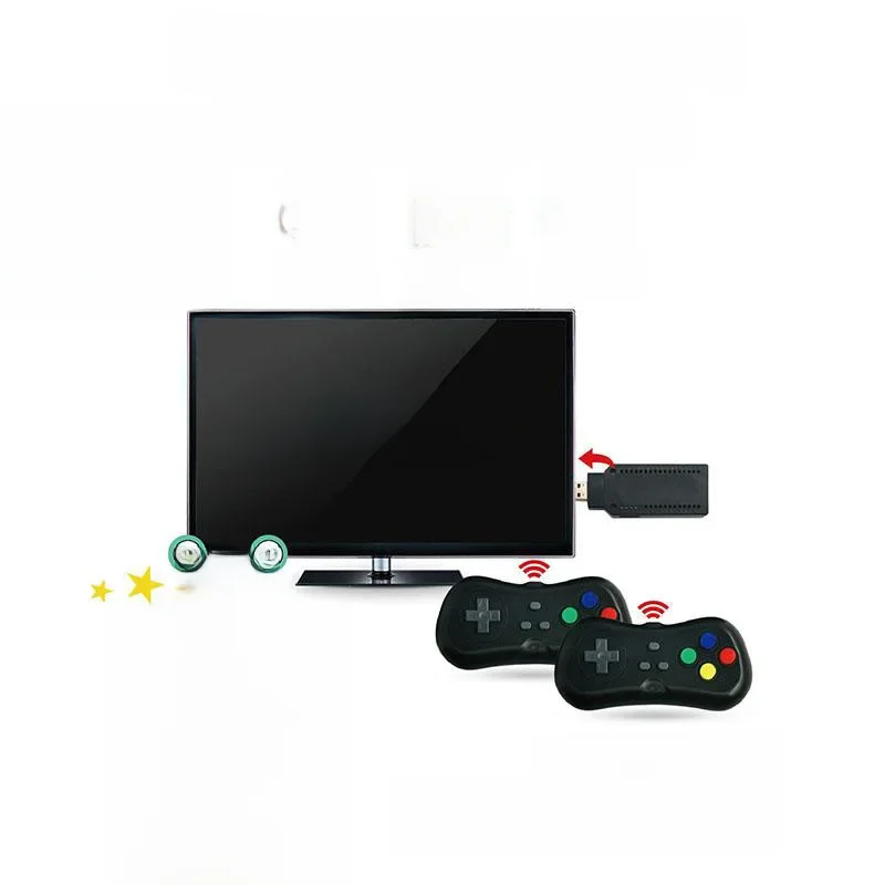Mais novo jogo de tv 2.4g sem fio dongle mini jogo de tv até 620 jogo em 1 saída av 2.4g controlador