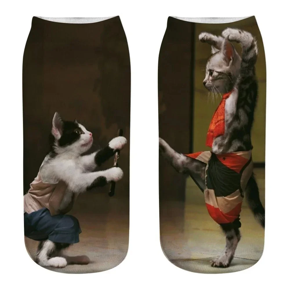 Zwalczcie w sobie wewnętrzny kot z tych zabawnych skarpetek 3D do cosplayu w kształcie kota – oryginalne, urocze prezenty na Boże Narodzenie, Halloween, Nowy Rok i urodziny. — zdjęcie 2