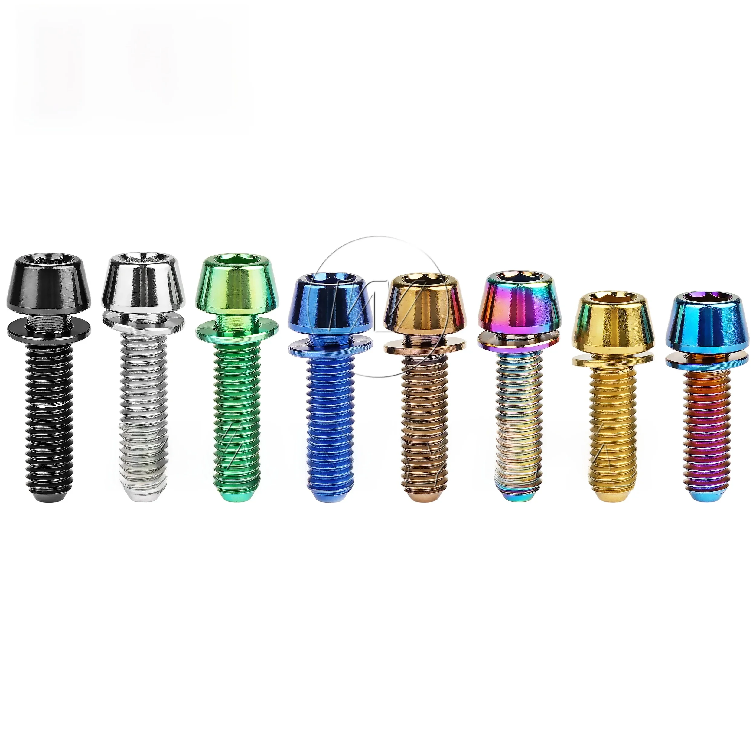 AliExpress Wanyifa Titanium Bolt M5M6x16/18/20/25mm Conical Head Ti Screws with Washer for Bicycle Stems