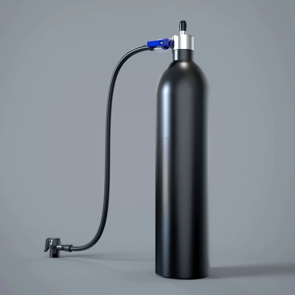 AliExpress CYCLAMI Aluminum Alloy 1.3L MTB Road Inflator Tyre Air bottle Tire Booster With Valve Gas Cylinder For Bike Vacuum Tubeless Tire