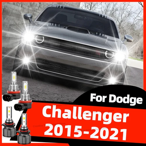 2/4 Uds para Dodge Challenger 2015 2016 2017 2018 2019 2020 2021-faros LED para coche 3570 Chips CSP 6000K bombillas de luz antiniebla
