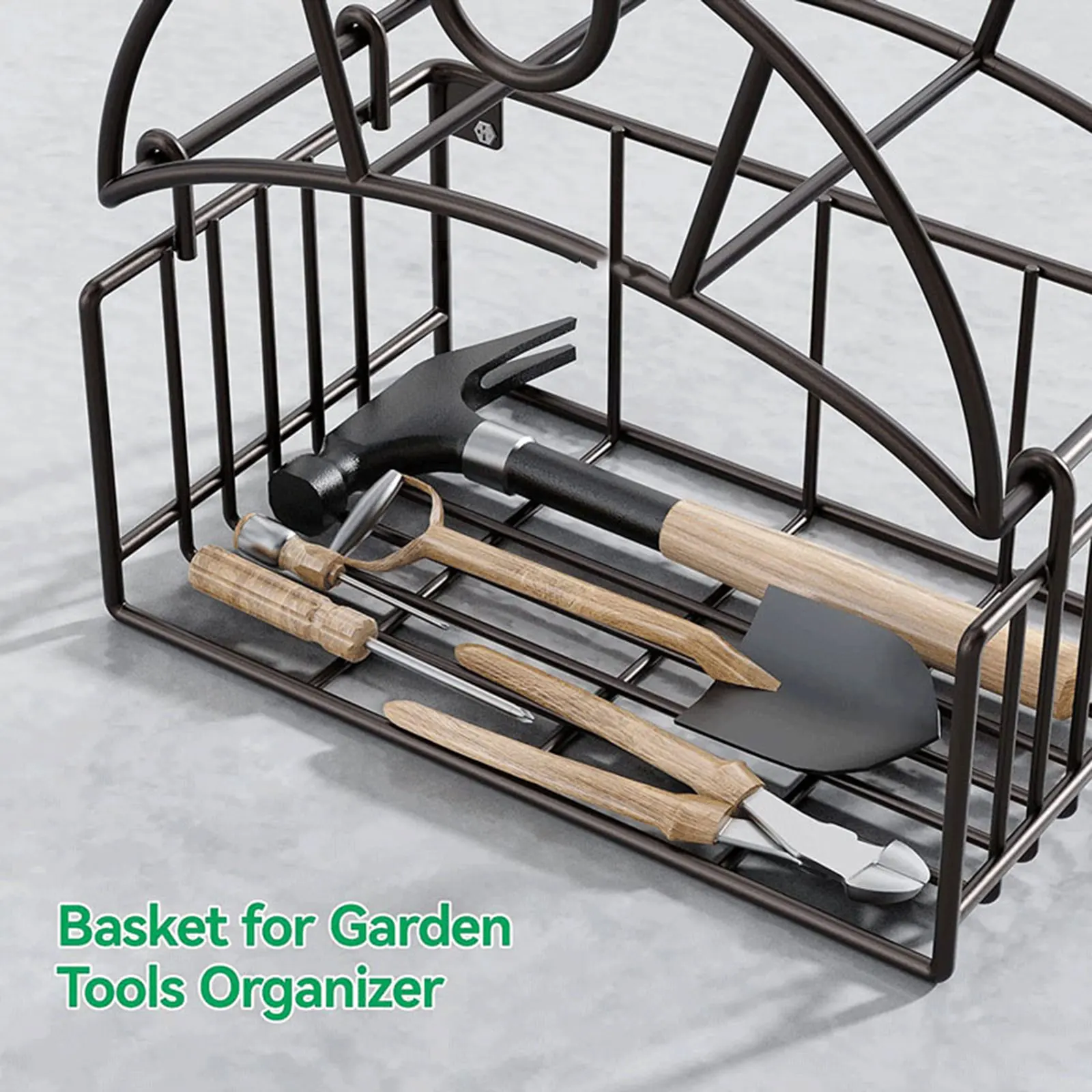 Wall Mount Garden Hose Holder with Tool Organizer Bracket Sturdy Water Pipe Hanger Storage Rack for Park Patio Outdoor Yard - view 5