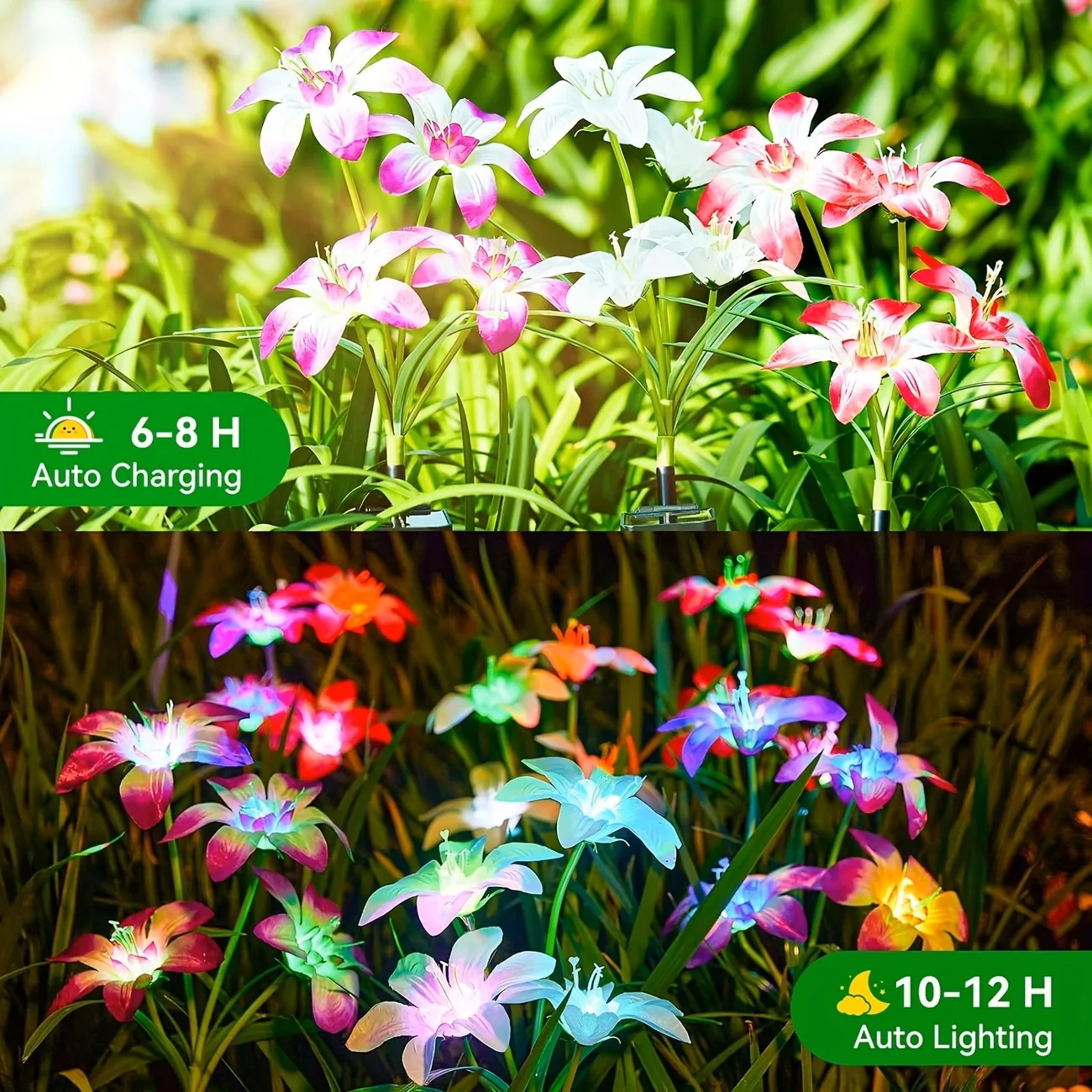 ソーラーライト屋外ガーデン装飾 - 6個セットソーラーフラワ - Flower Photography Led Lighting Pack のレビューと価格