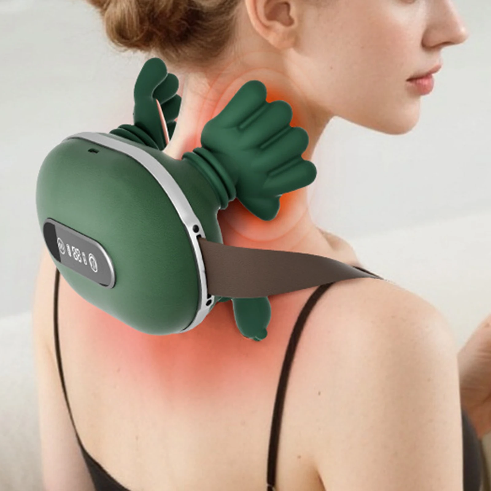 

Shoulder Neck Massager with Touch Screen Spa Cervical Pillow Neck and Back Kneading Tool Multifunctional Gifts Muscles Massagers