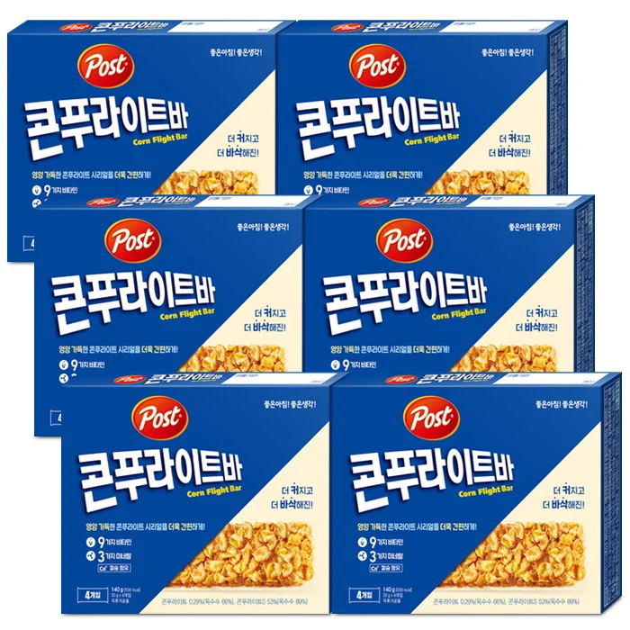 포스트 콘푸라이트바 시리얼 140g X 6개