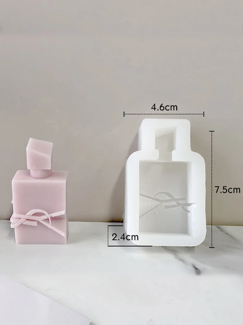 New Make Candle Mold Silicone Geometric Bottle Form Silicone Candle Mould Soy Wax Soap Gypsum Epoxy Mold Candles Making Supplies