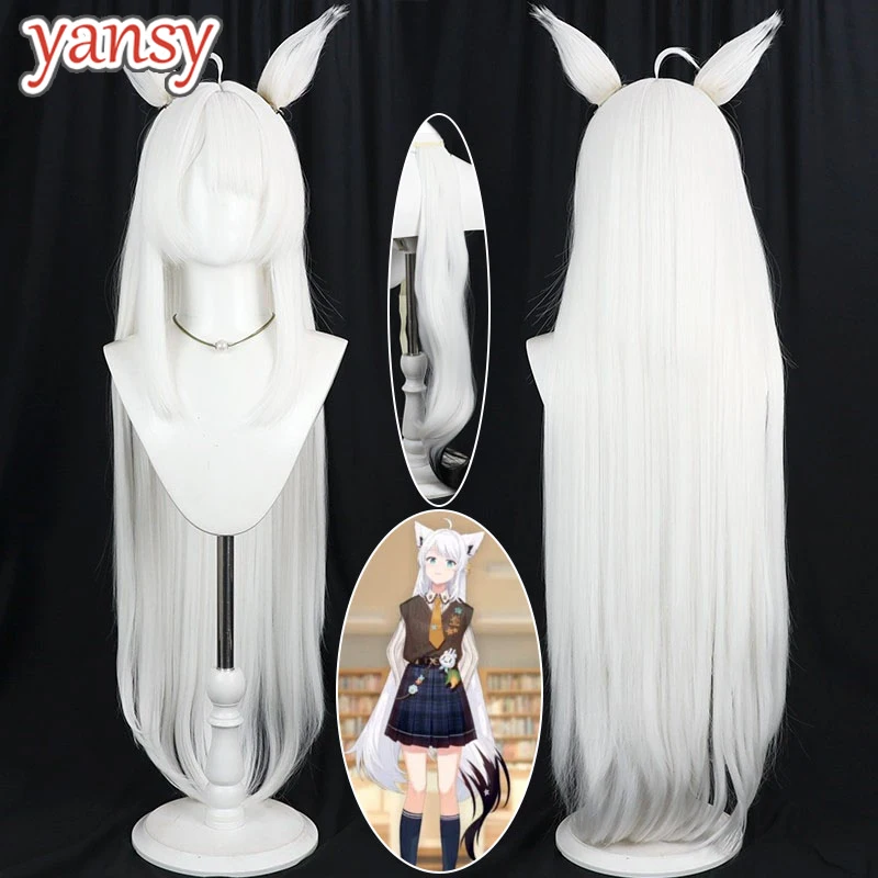 yansywig-synthetic-hair-shirakami-fubuki-cosplay-wigs-ears-tail-virtual-youtuber-shirakami-fubuki-100cm-white-wig-heat-resistant