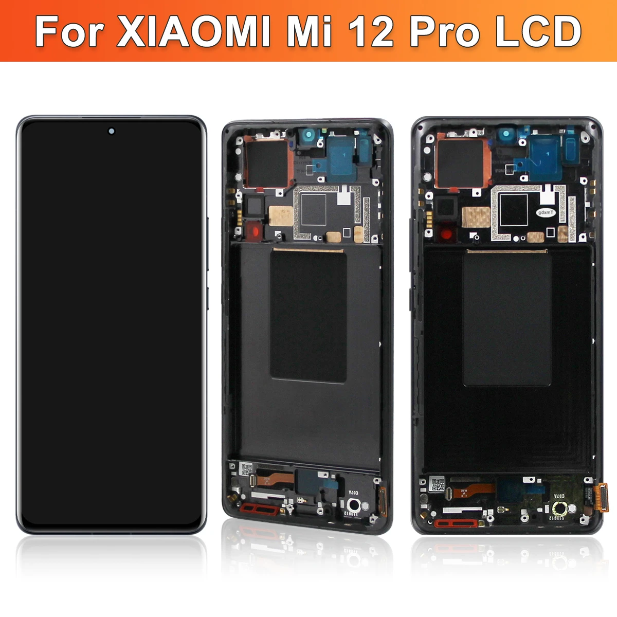 AMOLED For Xiaomi 12 Pro LCD Display Screen Touch Panel Digitizer Replacement For Xiaomi Mi 12S Pro Display With Frame