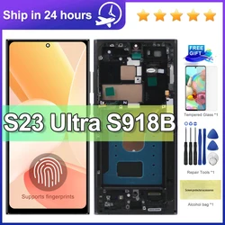 S23 Ultra AMOLED Screen Replacement For Samsung S23 Ultra S918B S918B/DS Lcd Display Digital Touch Screen with Frame