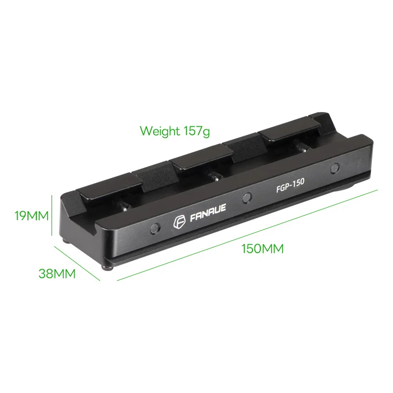 FANAUE Picatinny Arca Swiss Compatible Rail Plate with Anti-slip Slot, CNC Machined Aluminum,Tripod Dovetail Adapter Mount