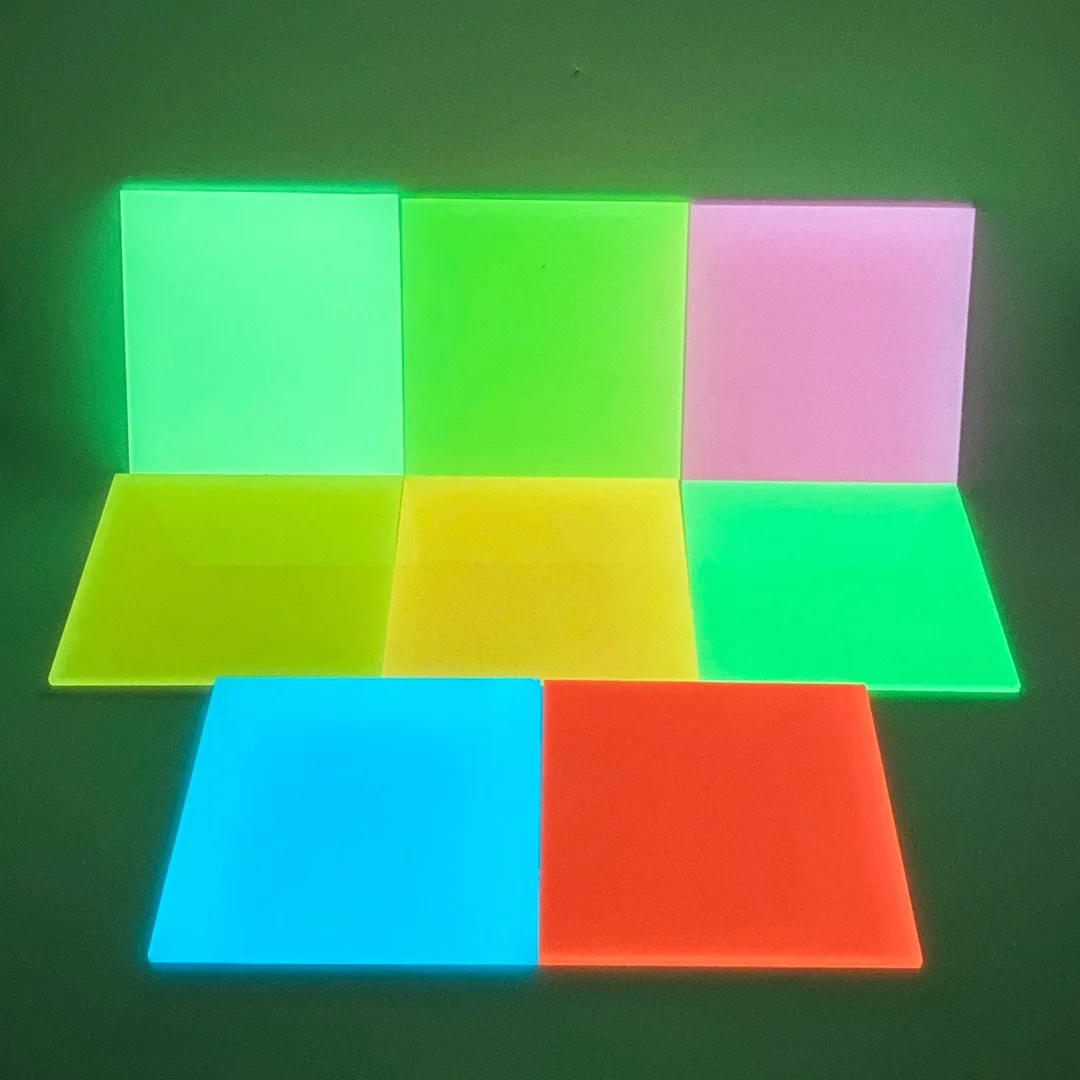 Casting Acrylic Sheet, Luminous, Glowing at Night, 3mm Thickness, 2 Pieces