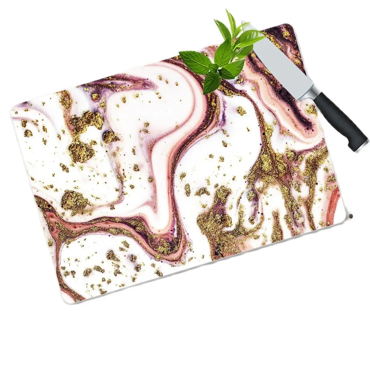 Kitchen Cutting Boards Antibacterial Tempered Glass Cutting Board Milkshake Looking Glass Cutting Board 30x40 cm