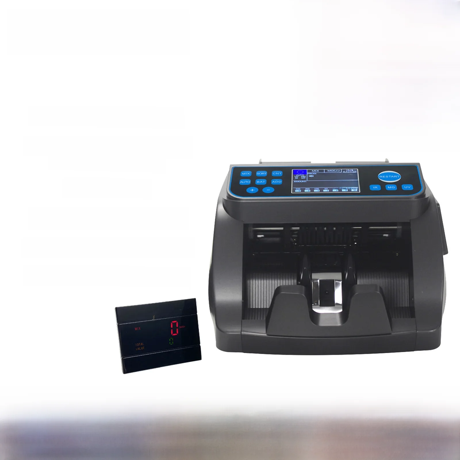 PKR/EUR/INR/IQD Mix Value Money Counting Machine Fake Cash Bill Detector 6000E Liczniki banknotów — zdjęcie produktu 7