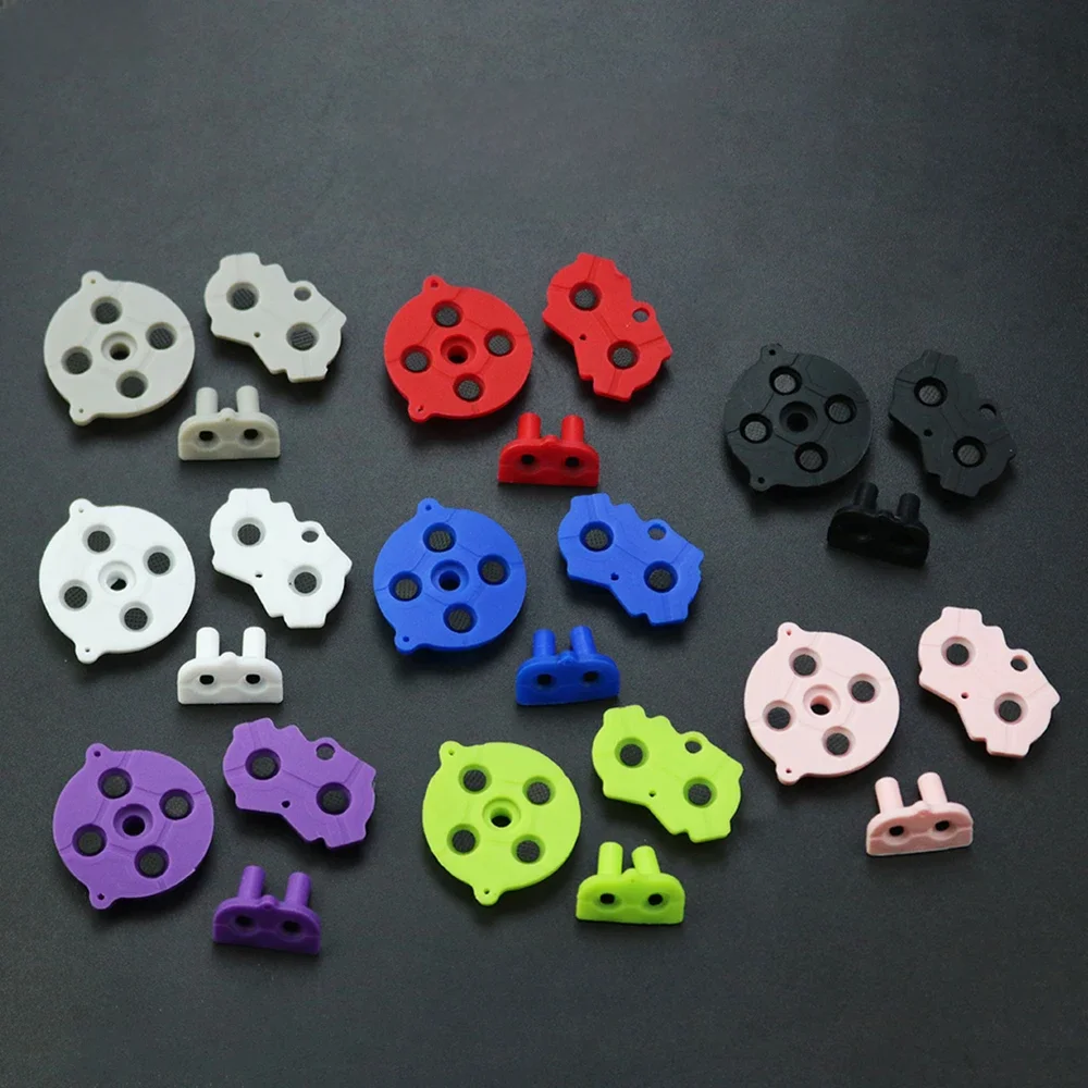 JCD 1 ensemble coloré en caoutchouc conducteur boutons A-B D-Sub pour Game Boy GBA Console de jeu Silicone conducteur Start Select clavier