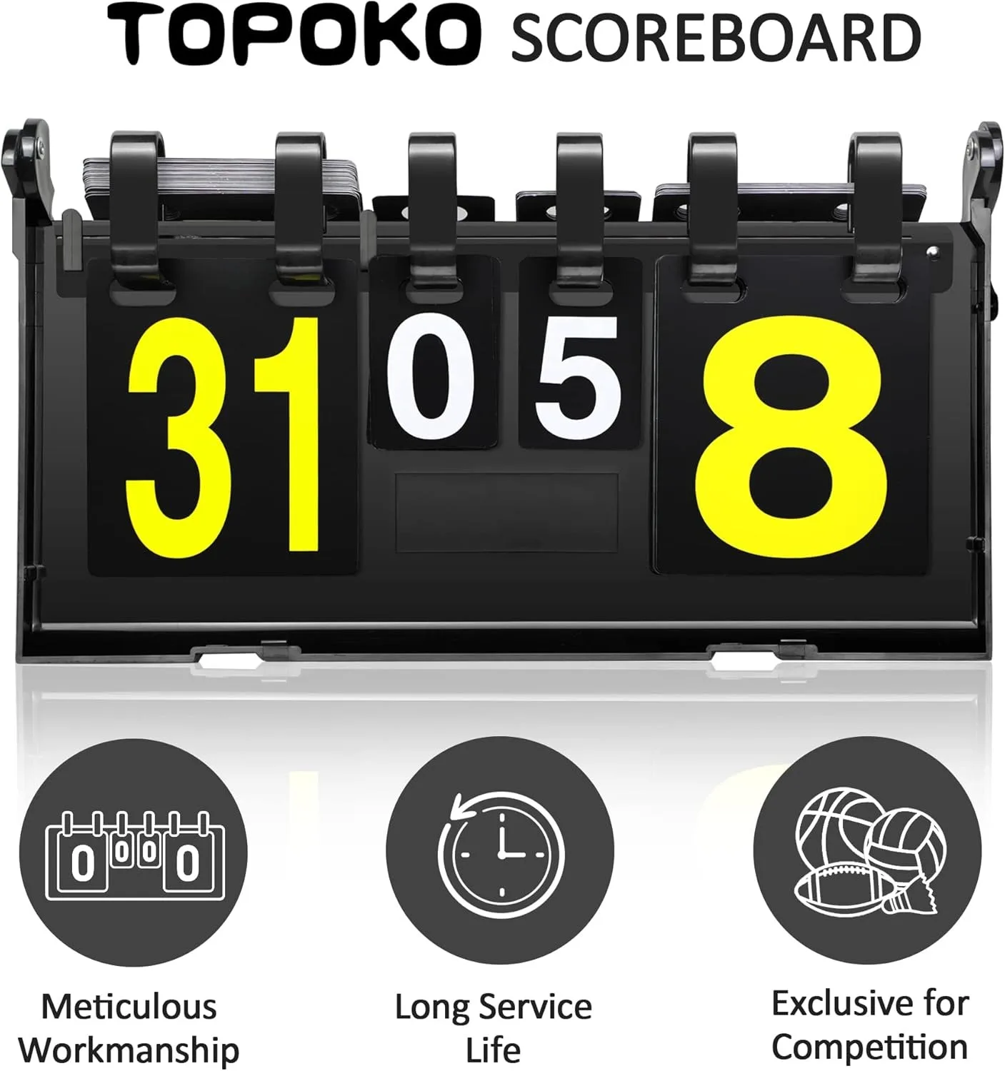 Tabletops Scoring Board MultiSports Score Flip Scoreboard Tragbare Tabletops Scoreboard Flipper Leicht Flip Score Keepers Board