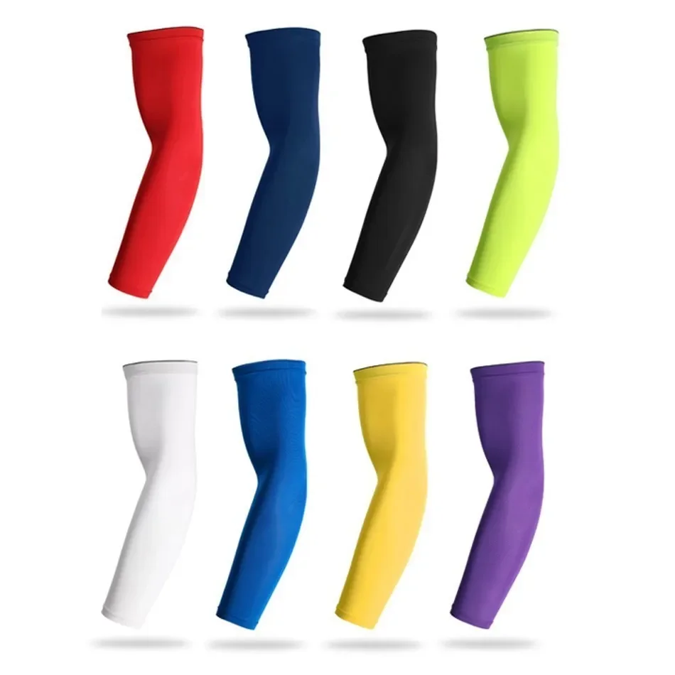 AliExpress NONE WOSWEIR-2PCS Sports Arm Compression Sleeve Basketball Cycling Arm Warmer Summer Running UV Protection Volleyball Sunscreen